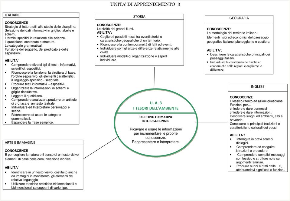 Riconoscere la funzione, la struttura di base, l ordine espositivo, gli elementi caratteristici, il linguaggio specifico - settoriale. Produrre testi informativi espositivi.