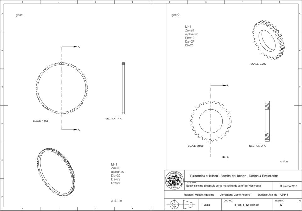 del esign - esign & ngineering unit:mm unit:mm Relatore: Matteo.