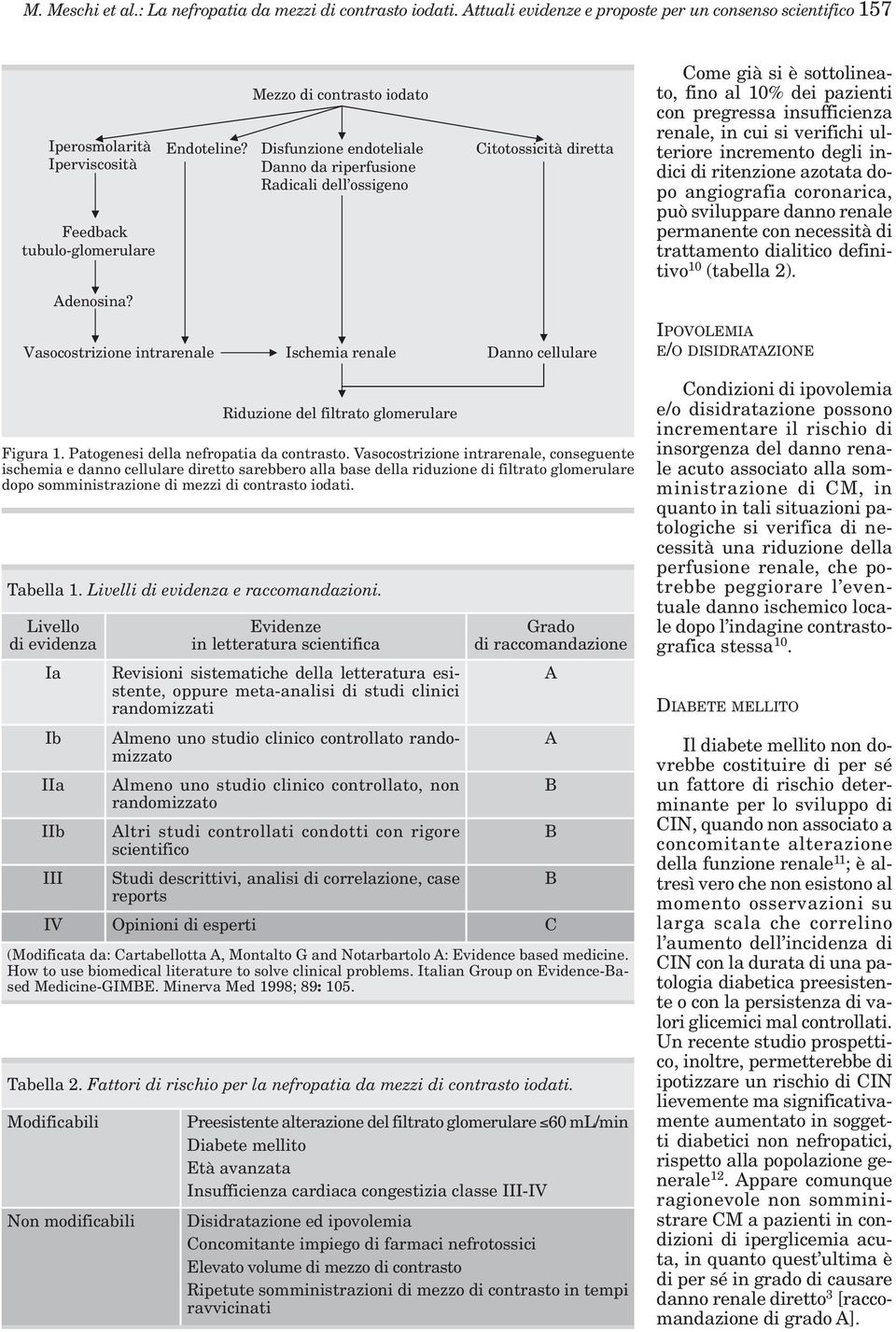 Mezzo di contrasto iodato Disfunzione endoteliale Danno da riperfusione Radicali dell ossigeno Citotossicità diretta Come già si è sottolineato, fino al 10% dei pazienti con pregressa insufficienza