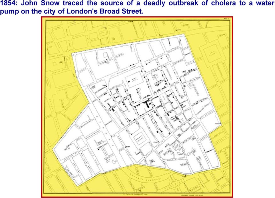 of cholera to a water pump on