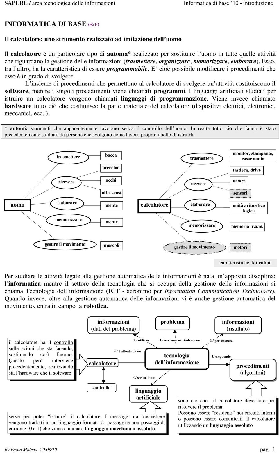 E ciè pssibile mdificare i prcedimenti che ess è in grad di svlgere.