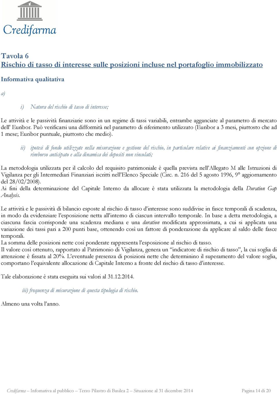 Può verificarsi una difformità nel parametro di riferimento utilizzato (Euribor a 3 mesi, piuttosto che ad 1 mese; Euribor puntuale, piuttosto che medio).