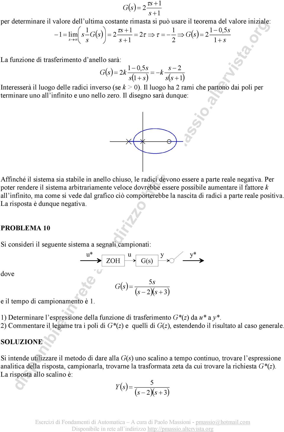 Pr por rndr il ima arbirariamn vlo dovrbb r poibil aumnar il faor all infinio, ma om i vd dal grafio iò omporrbb la naia di radii a par ral poiiva. La ripoa è dunqu ngaiva.