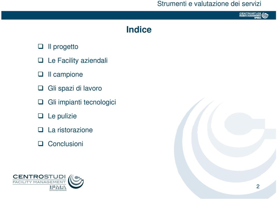 lavoro Gli impianti tecnologici Le