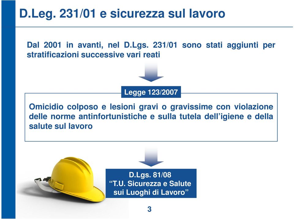 Omicidio colposo e lesioni gravi o gravissime con violazione delle norme