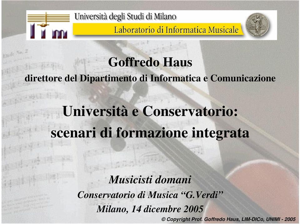 integrata Musicisti domani Conservatorio di Musica G.