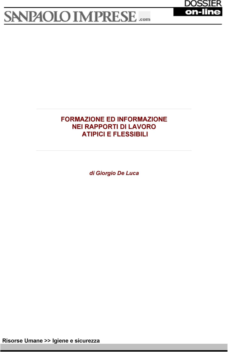 FLESSIBILI di Giorgio De Luca