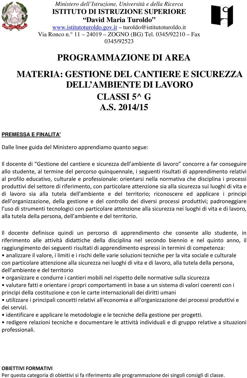 IONE DEL CANTIERE E SI