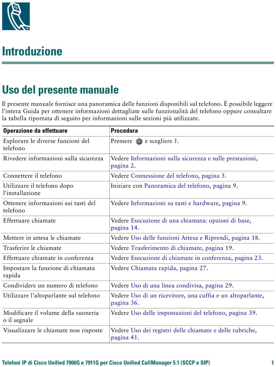 utilizzate. Operazione da effettuare Esplorare le diverse funzioni del telefono Rivedere informazioni sulla sicurezza Premere e scegliere?