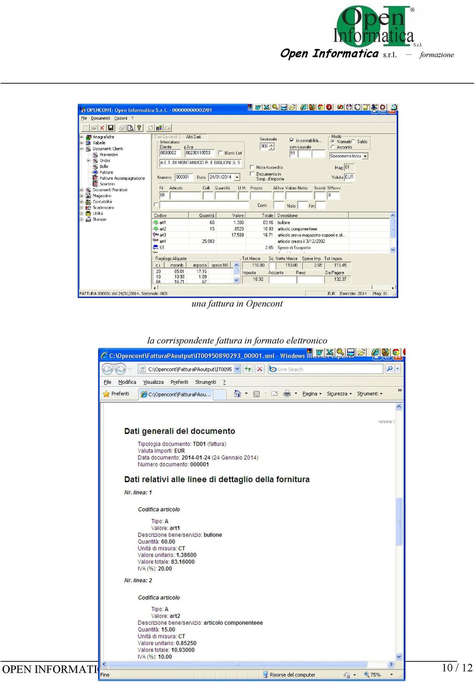 formato elettronico OPEN