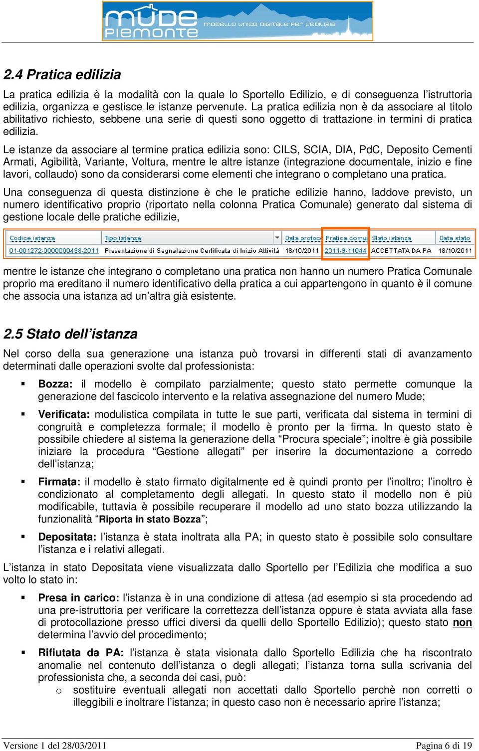 Le istanze da associare al termine pratica edilizia sono: CILS, SCIA, DIA, PdC, Deposito Cementi Armati, Agibilità, Variante, Voltura, mentre le altre istanze (integrazione documentale, inizio e fine