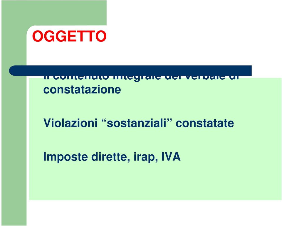 constatazione Violazioni