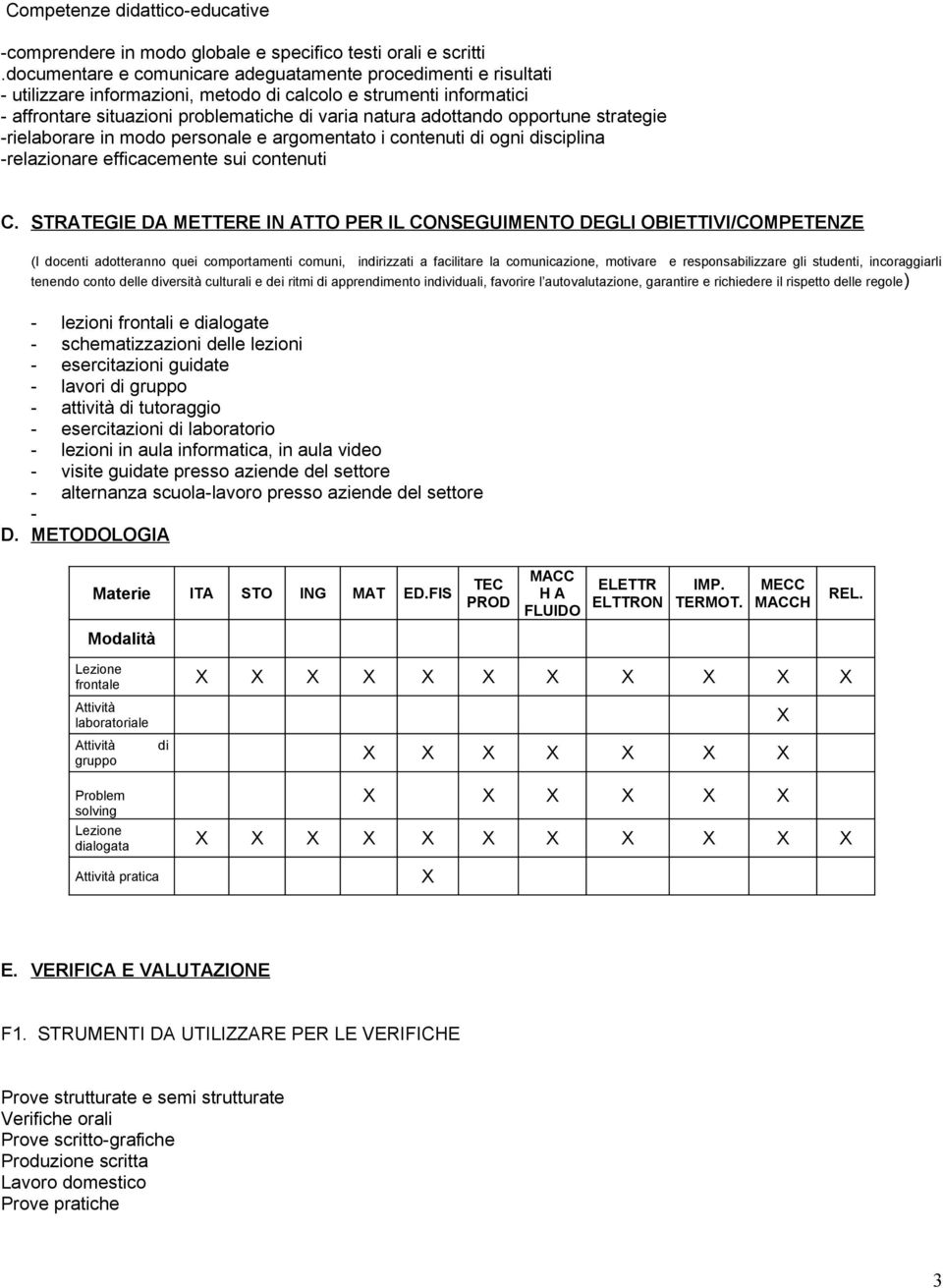 opportune strategie -rielaborare in modo personale e argomentato i contenuti di ogni disciplina -relazionare efficacemente sui contenuti C.