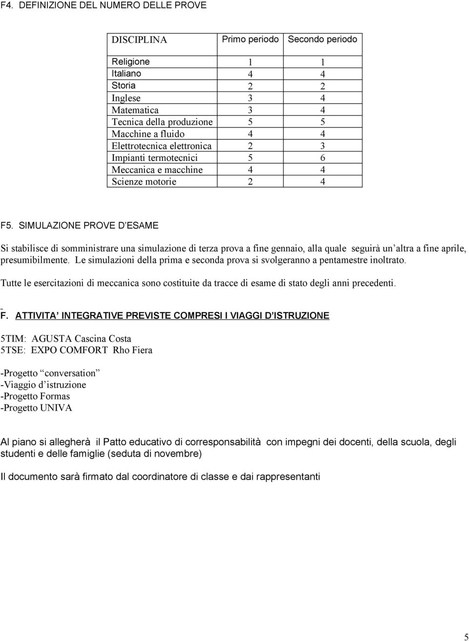 SIMULAZIONE PROVE D ESAME Si stabilisce di somministrare una simulazione di terza prova a fine gennaio, alla quale seguirà un altra a fine aprile, presumibilmente.