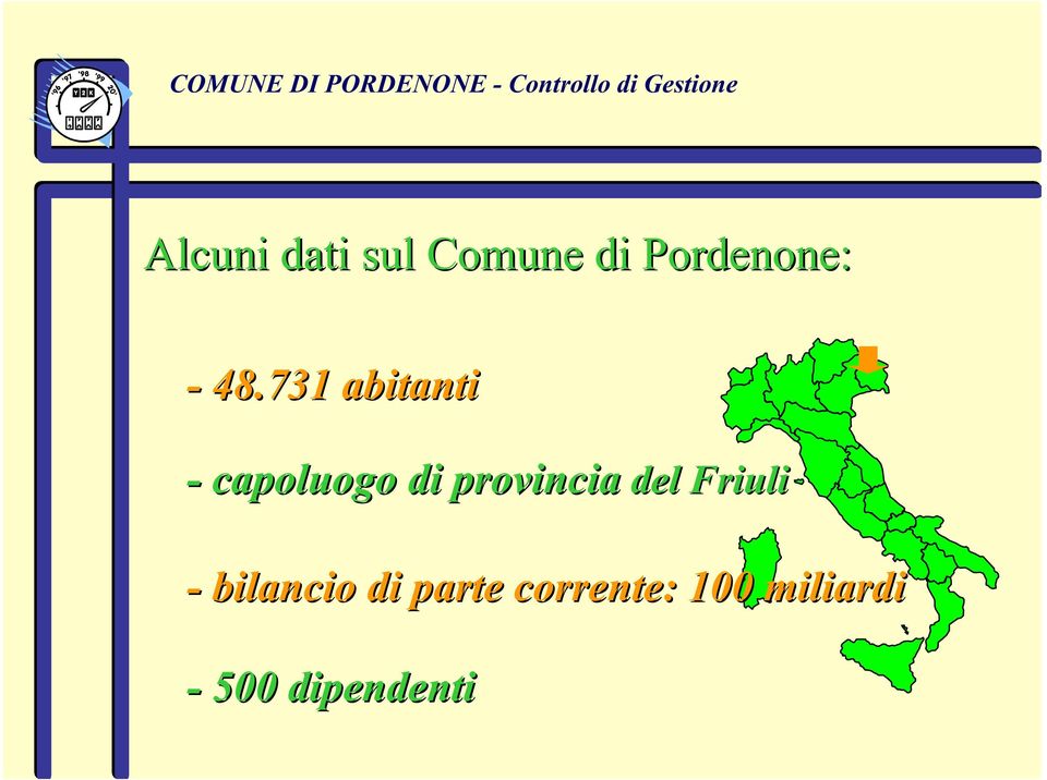 provincia del Friuli - bilancio di