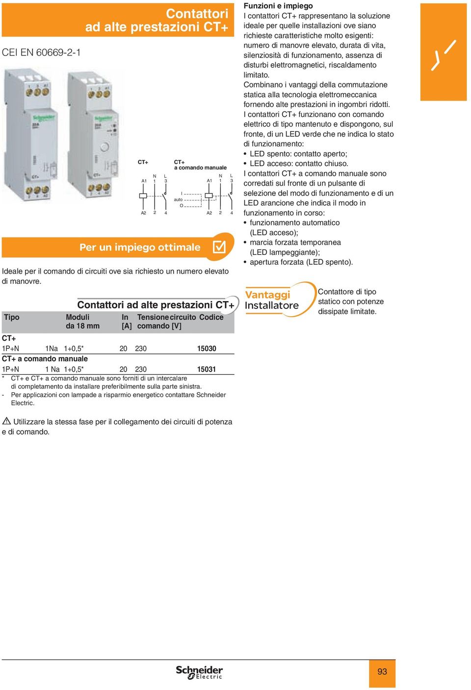 un intercalare di completamento da installare preferibilmente sulla parte sinistra. - Per applicazioni con lampade a risparmio energetico contattare Schneider Electric.