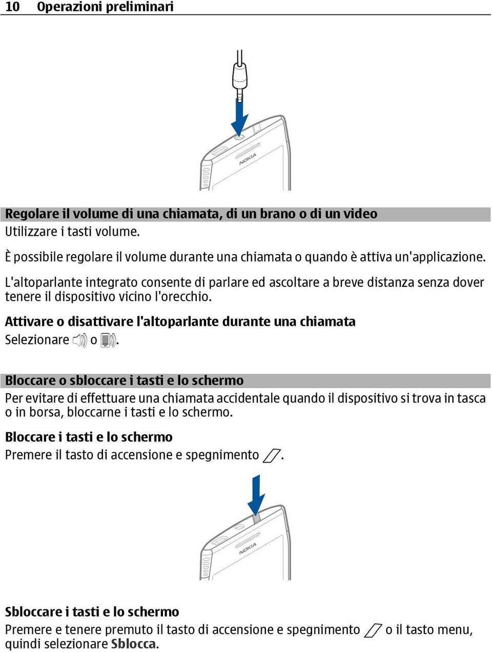 L'altoparlante integrato consente di parlare ed ascoltare a breve distanza senza dover tenere il dispositivo vicino l'orecchio.