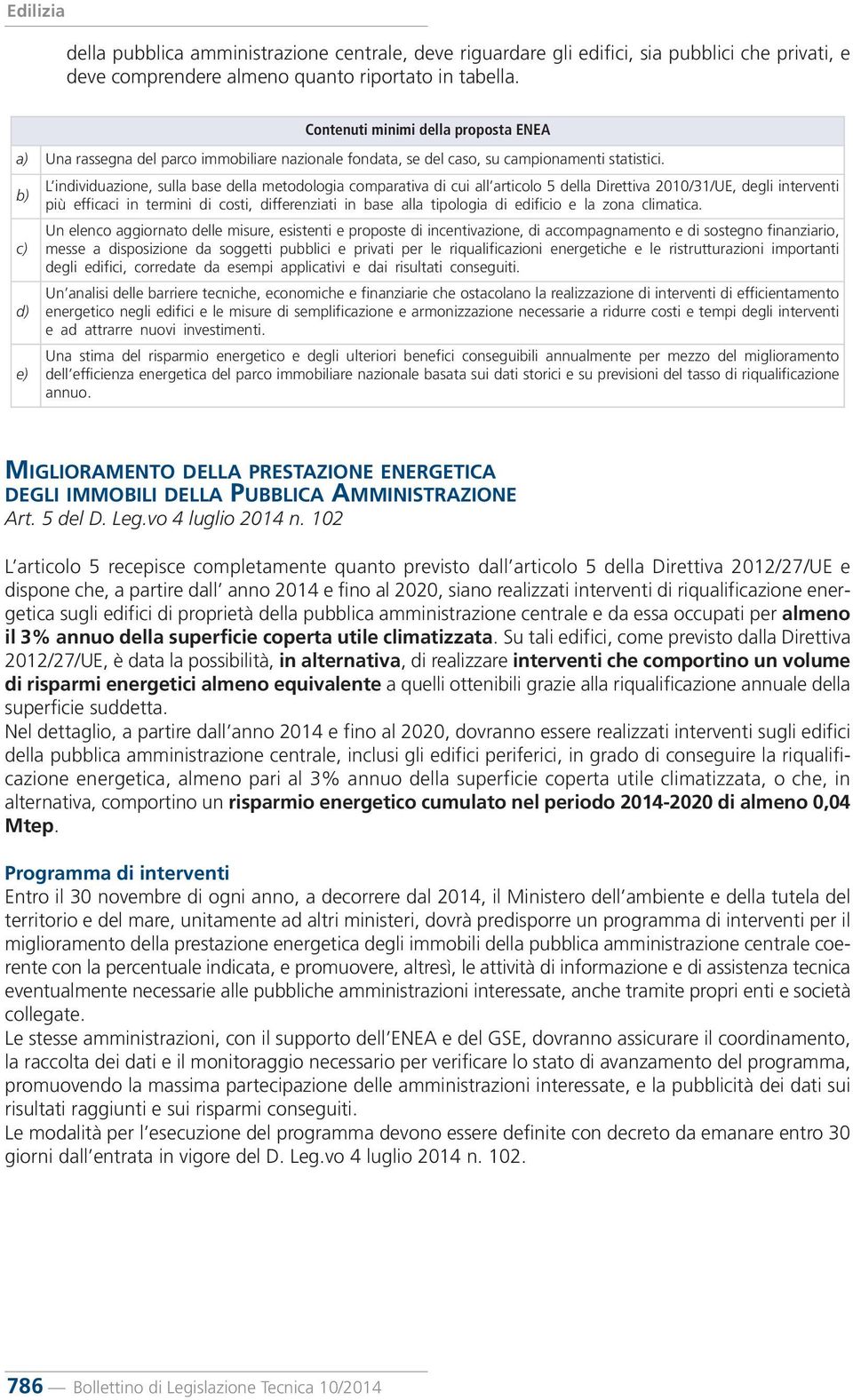 L individuazione, sulla base della metodologia comparativa di cui all articolo 5 della Direttiva 2010/31/UE, degli interventi b) più efficaci in termini di costi, differenziati in base alla tipologia