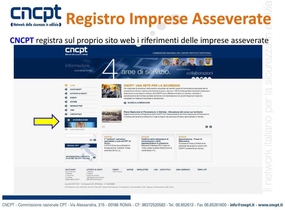 sul proprio sito web i