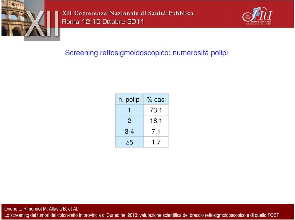 numerosità polipi n.