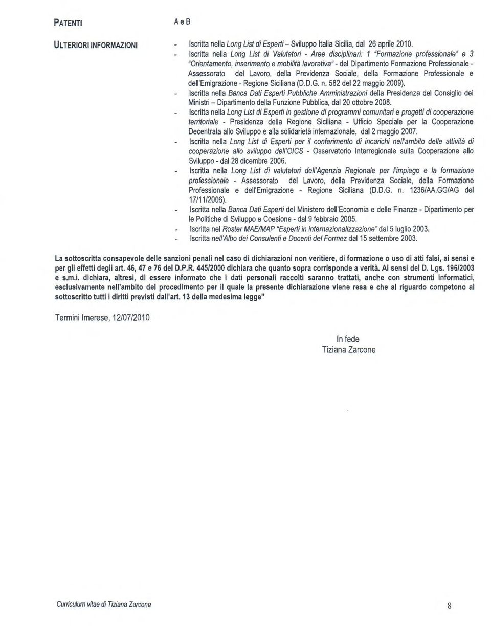 Assessorato del Lavoro, della Previdenza Sociale, della Formazione Professionale e dell'emigrazione- Regione Siciliana (D.D.G. n. 582 del 22 maggio 2009).