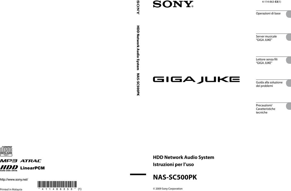 soluzione dei problemi Precauzioni/ Caratteristiche tecniche HDD Network