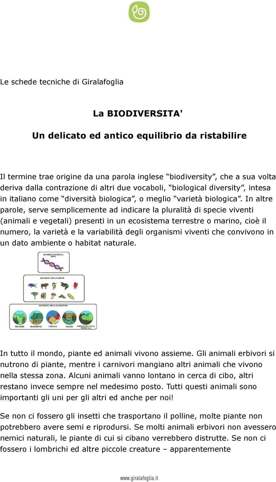 In altre parole, serve semplicemente ad indicare la pluralità di specie viventi (animali e vegetali) presenti in un ecosistema terrestre o marino, cioè il numero, la varietà e la variabilità degli