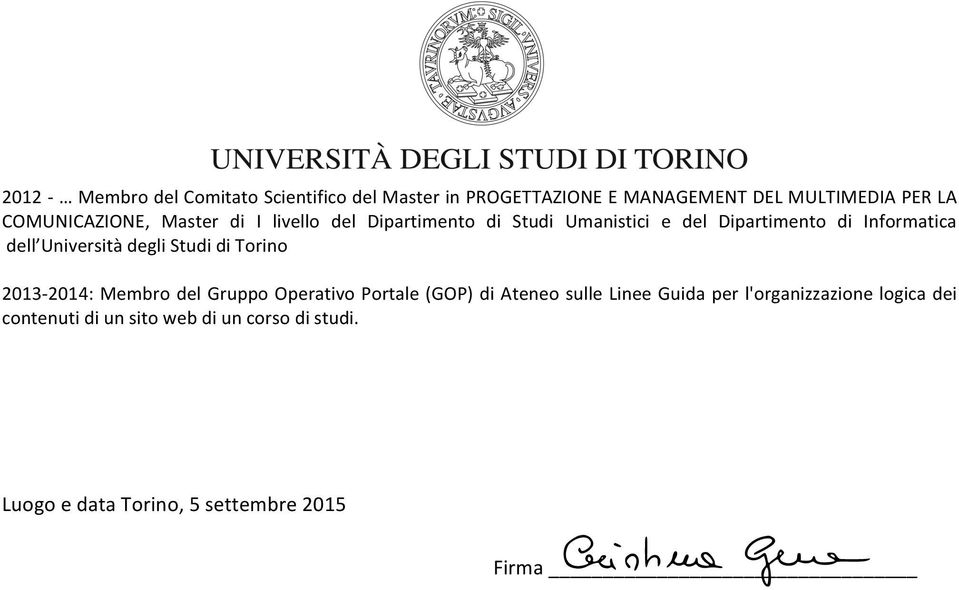 Informatica dell UniversitàdegliStudidiTorino