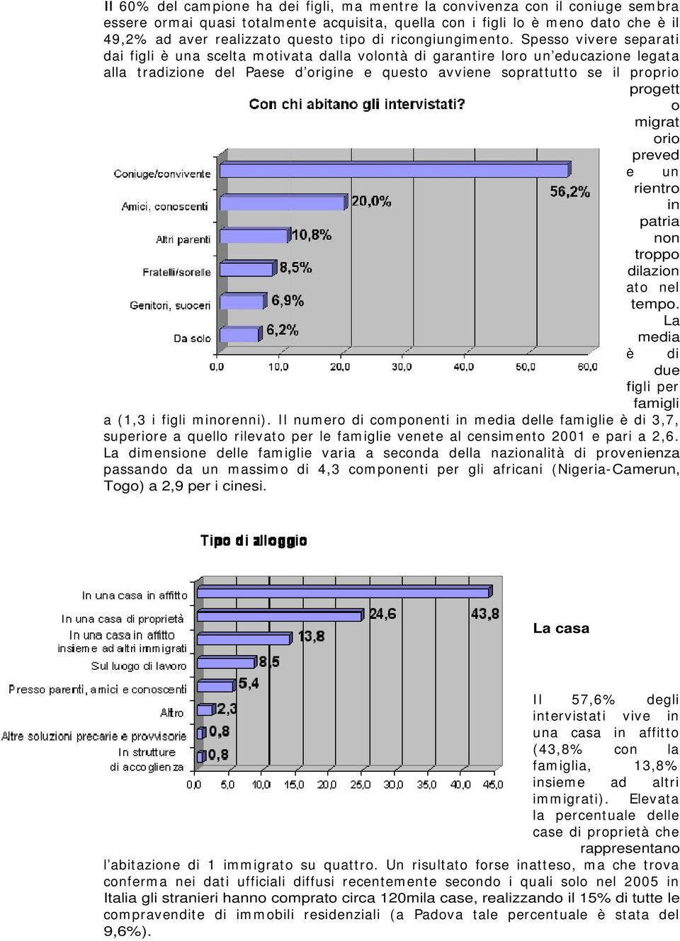 Spesso vivere separati dai figli è una scelta m otivata dalla volontà di garantire loro un educazione legata alla tradizione del Paese d origine e questo avviene soprattutto se il proprio progett o