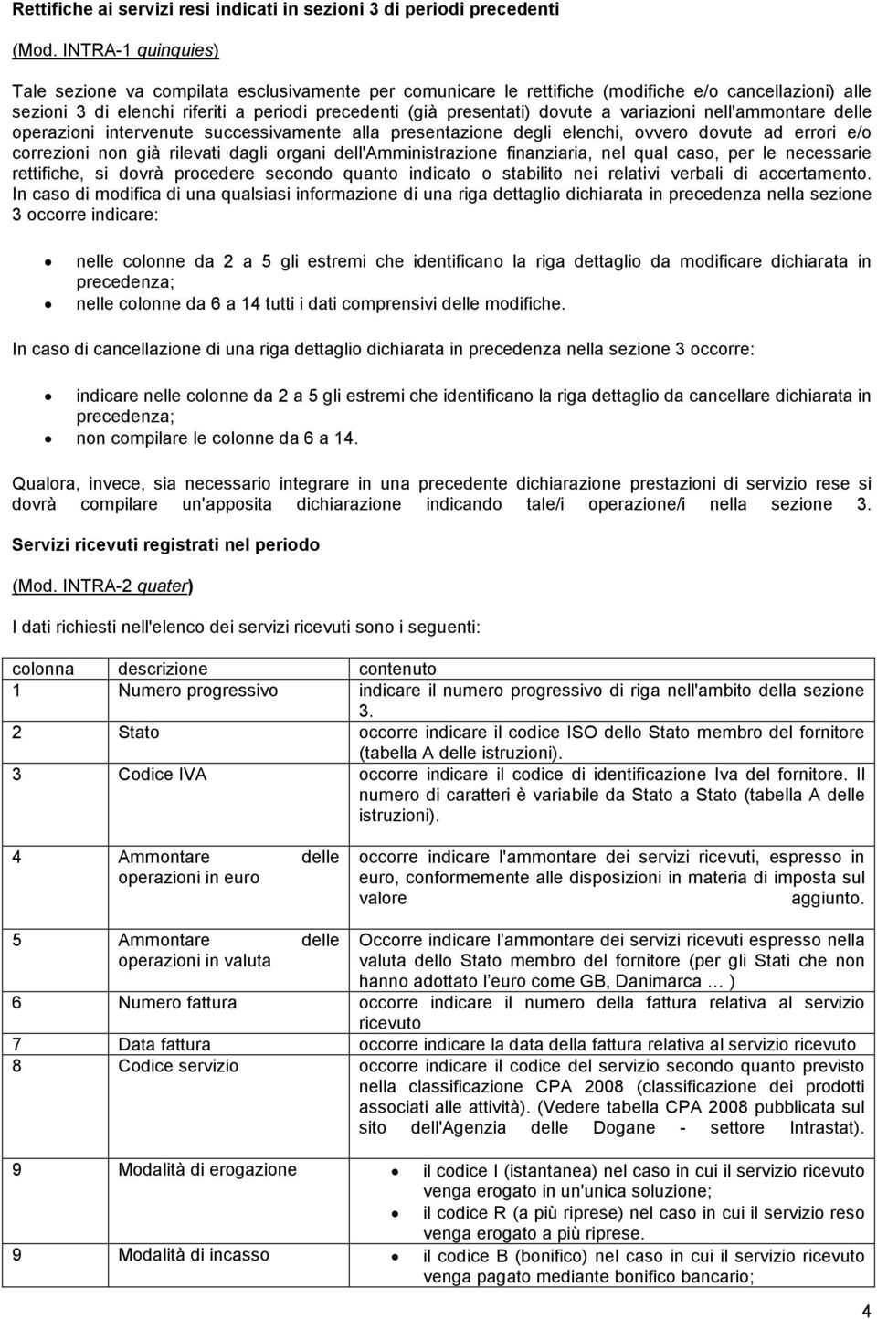 a variazioni nell'ammontare delle operazioni intervenute successivamente alla presentazione degli elenchi, ovvero dovute ad errori e/o correzioni non già rilevati dagli organi dell'amministrazione