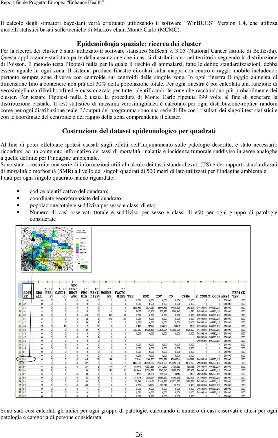 Questa applicazione statistica parte dalla assunzione che i casi si distribuiscano nel territorio seguendo la distribuzione di Poisson.