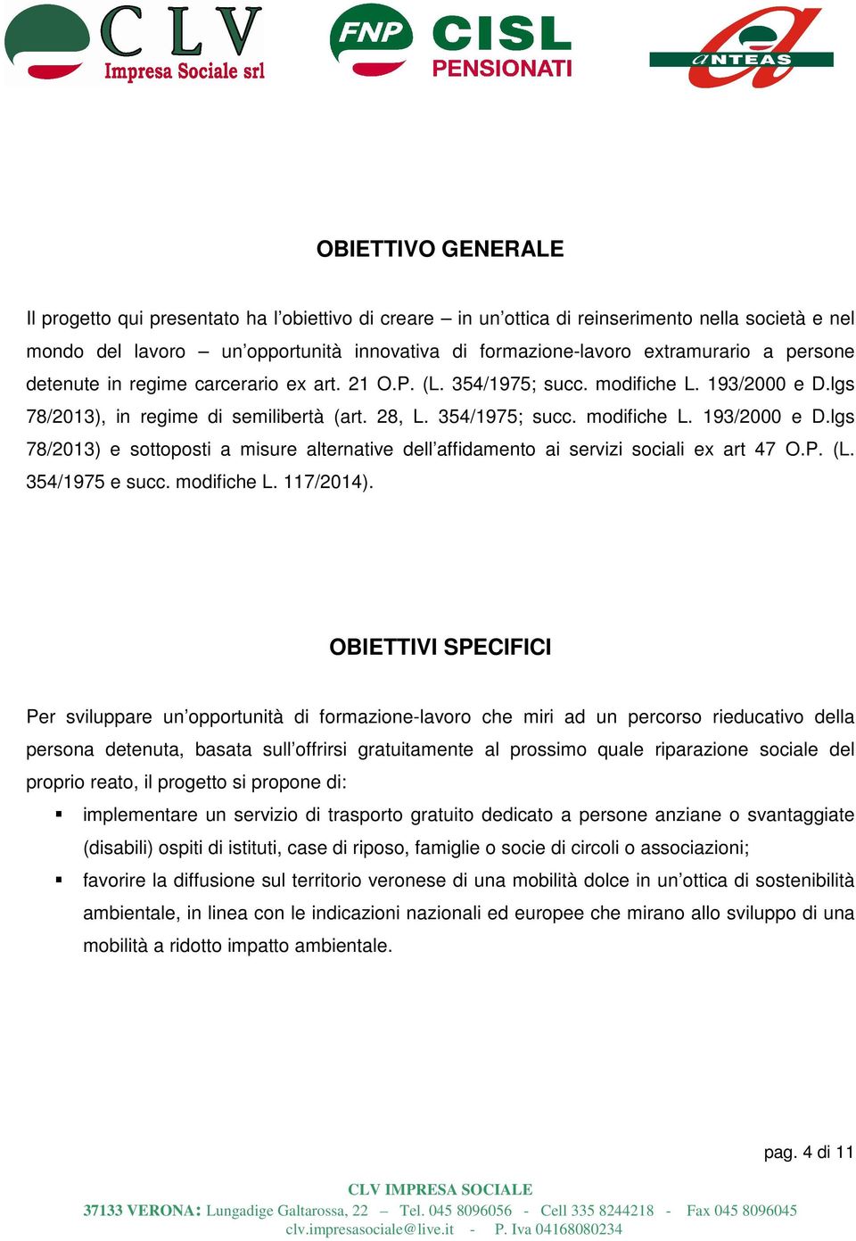 P. (L. 354/1975 e succ. modifiche L. 117/2014).