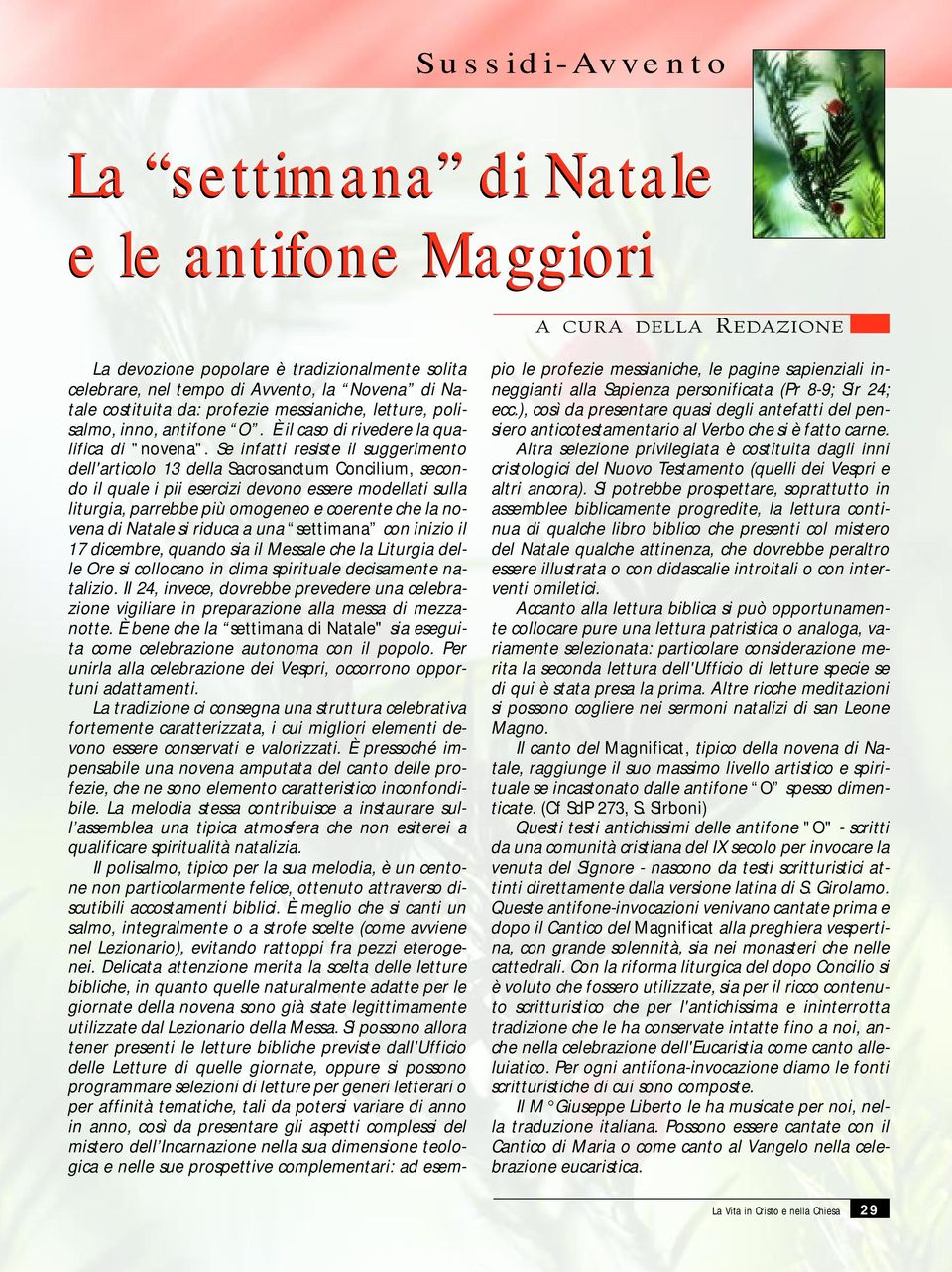 Se infatti resiste il suggerimento dell'articolo 13 della Sacrosanctum Concilium, secondo il quale i pii esercizi devono essere modellati sulla liturgia, parrebbe più omogeneo e coerente che la