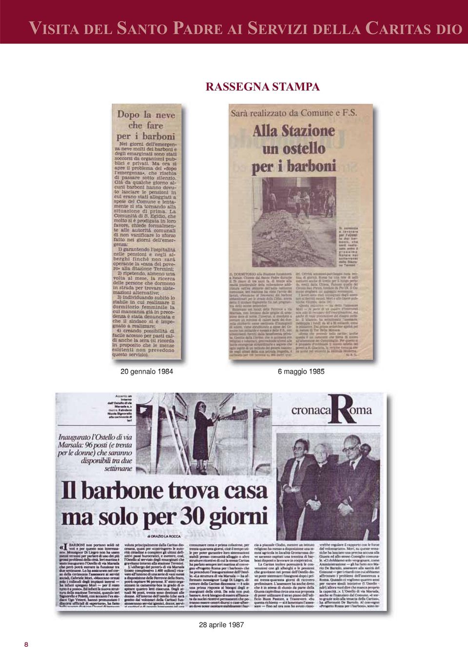 RASSEGNA STAMPA 20 gennaio