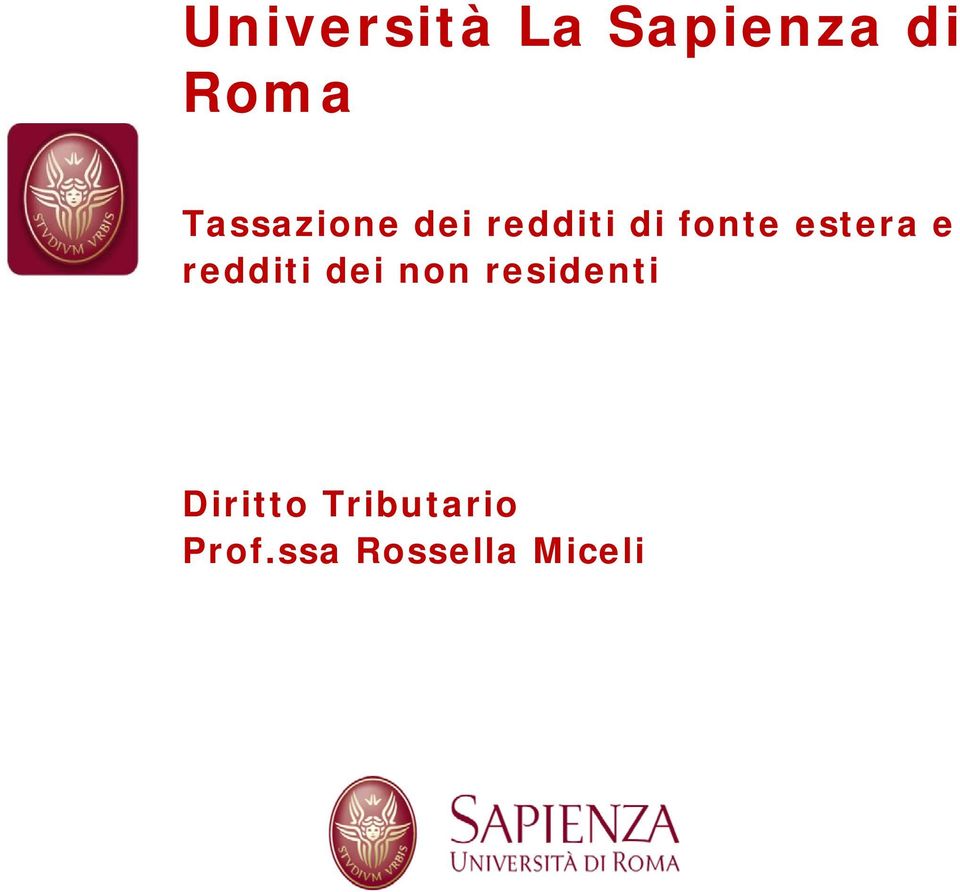 estera e redditi dei non residenti