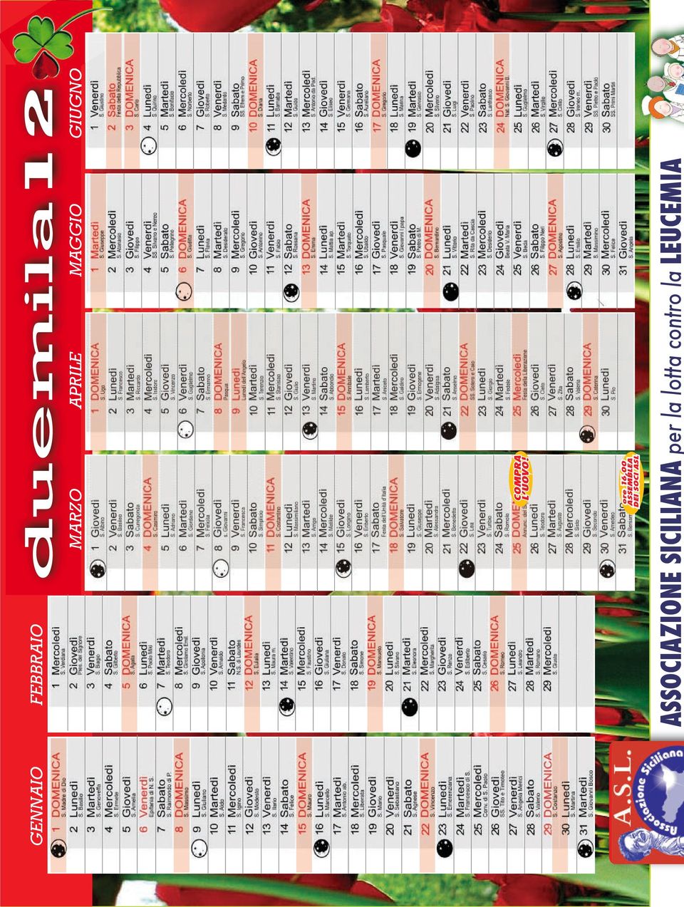 MARZO APRILE MAGGIO GIUGNO duemila12 12