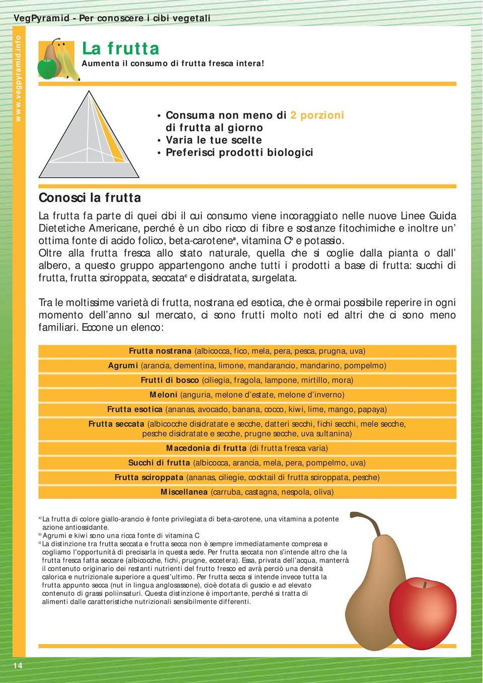 Linee Guida Dietetiche Americane, perché è un cibo ricco di fibre e sostanze fitochimiche e inoltre un ottima fonte di acido folico, beta-carotene a, vitamina C b e potassio.