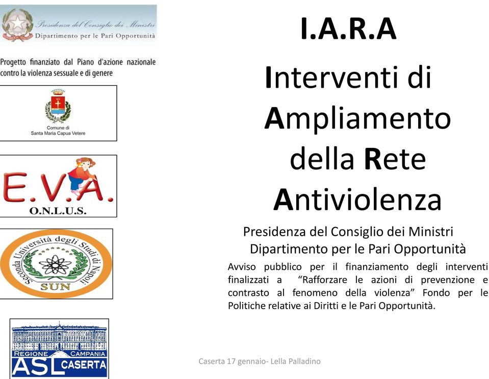 Ministri Dipartimento per le Pari Opportunità Avviso pubblico per il finanziamento