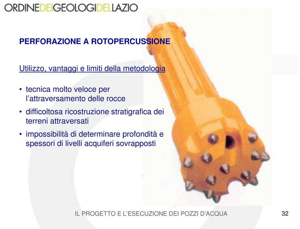 difficoltosa ricostruzione stratigrafica dei terreni attraversati