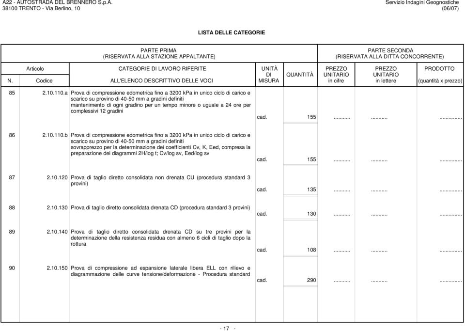 complessivi 12 gradini cad. 155...... 86 2.10.110.