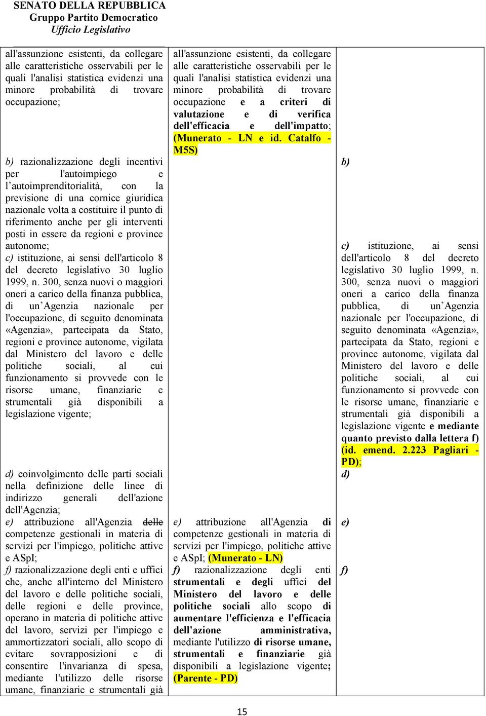 province autonome; c) istituzione, ai sensi dell'articolo 8 del decreto legislativo 30 luglio 1999, n.