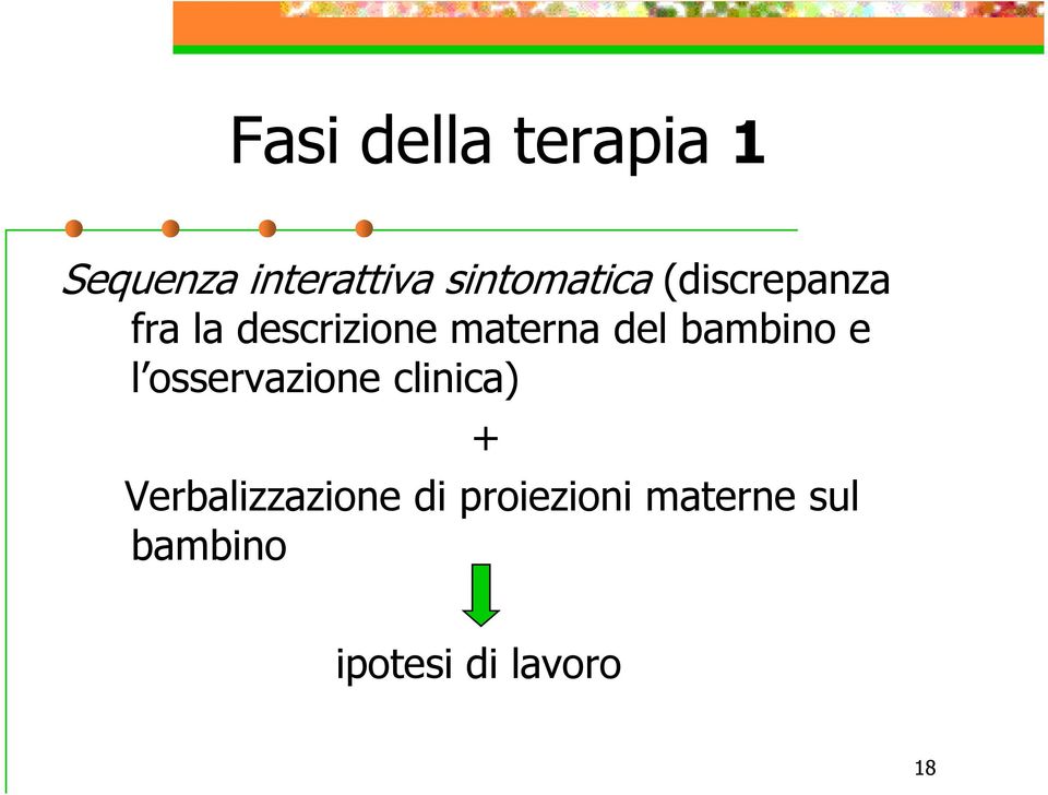 materna del bambino e l osservazione clinica) +