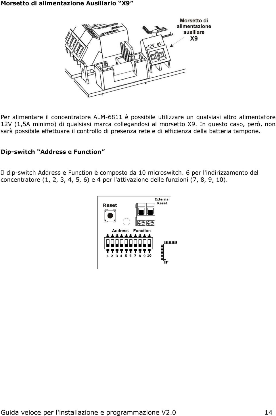 In questo caso, però, non sarà possibile effettuare il controllo di presenza rete e di efficienza della batteria tampone.