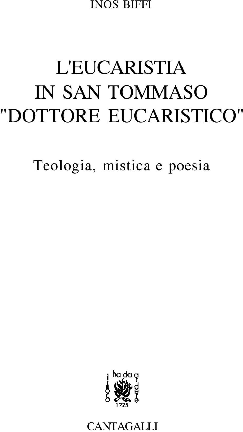 EUCARISTICO" Teologia,