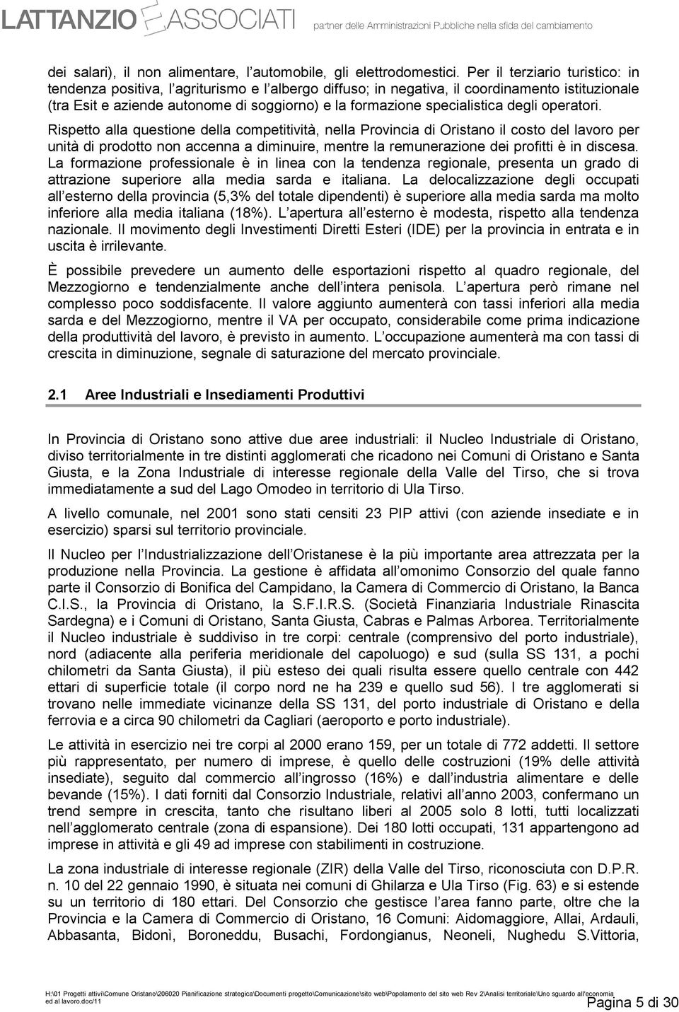 specialistica degli operatori.