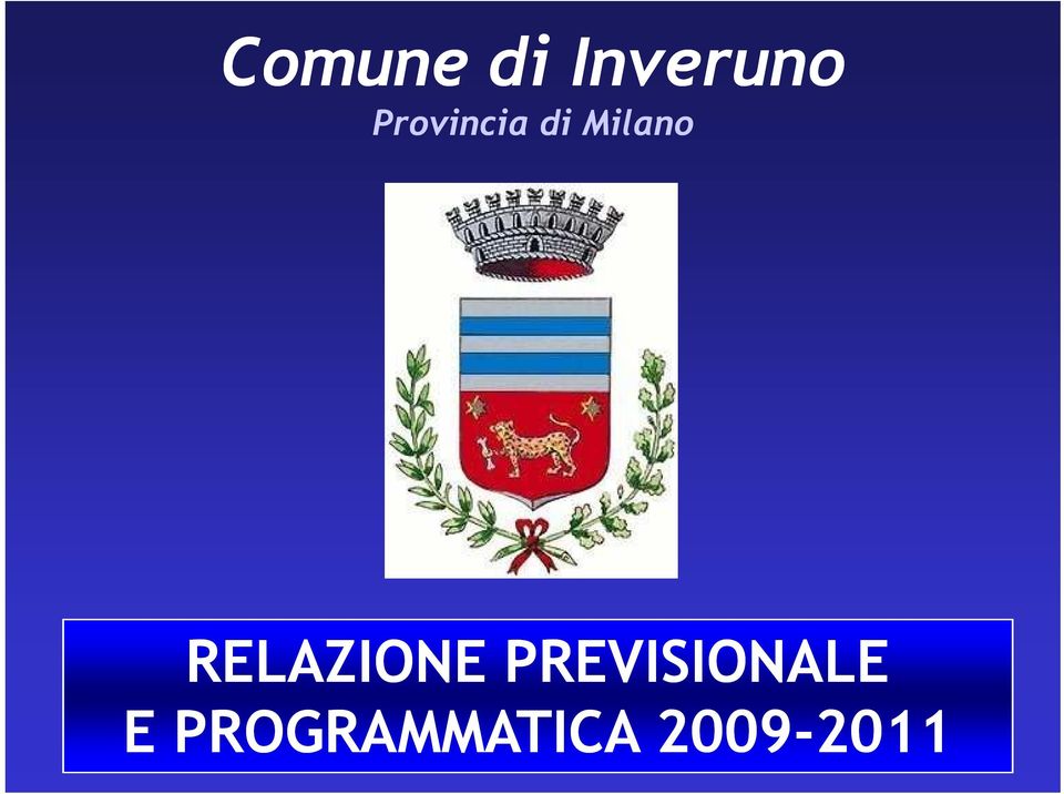 RELAZIONE PREVISIONALE