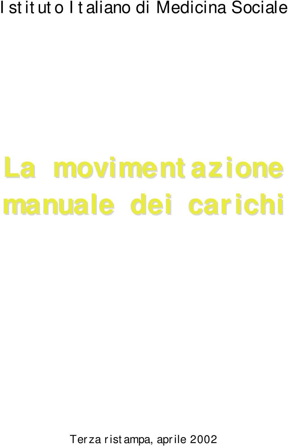 movimentazione manuale