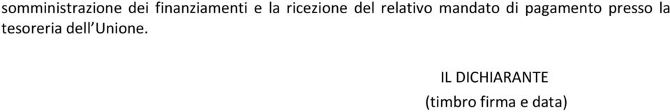 pagamento presso la tesoreria dell