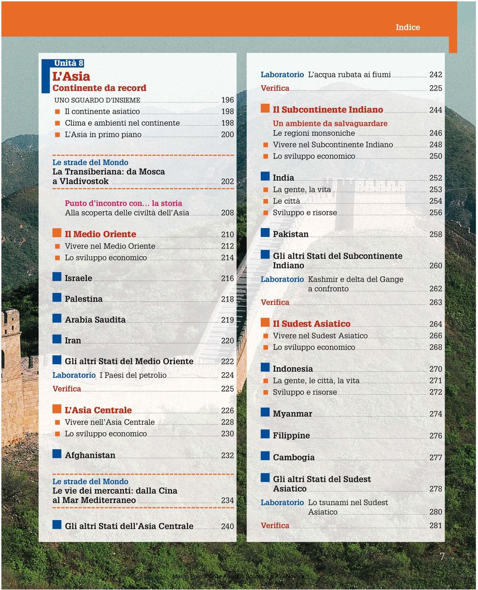 .. 212 Lo sviluppo economico... 214 Israele... 216 Palestina... 218 Arabia Saudita... 219 Iran... 220 Gli altri Stati del Medio Oriente... 222 Laboratorio I Paesi del petrolio... 224 Verifica.