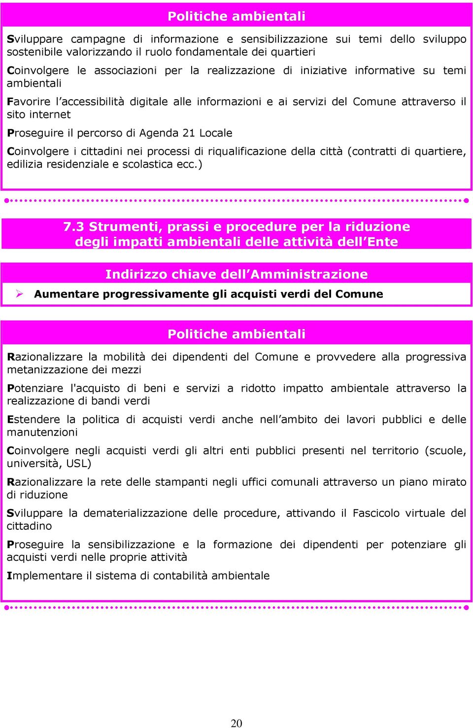 Coinvolgere i cittadini nei processi di riqualificazione della città (contratti di quartiere, edilizia residenziale e scolastica ecc.) 7.